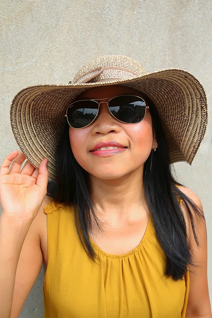 Sunglasses and hat